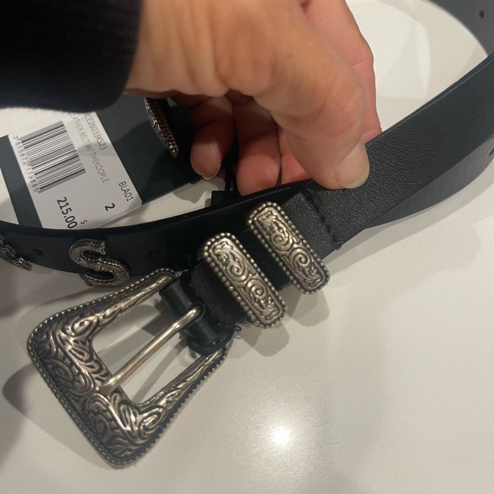 The Kooples Western-Style Leather Belt NWT - Picture 7 of 11